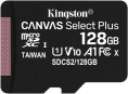Карта памяти microSDXC UHS-I U1 Kingston Canvas Select Plus 128 ГБ, 100 МБ/с, Class 10, SDCS2/128GBSP, 1 шт., без адаптера