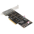 Переходник ExeGate EXE-597E2 (2 x M.2 M key -> PCI-E x8 v3.0, для установки двух SSD M.2 2230/2242/2260/2280/22110 M key NGFF в слот PCI-E, материнская плата должна быть c функцией Bifurcation PCI-E) EX298298RUS