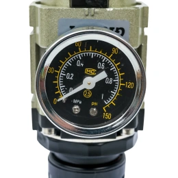 Фильтр-влагоотделитель для компрессора с регулятором давления 1/4"; манометр; 2000 л/мин; 10 бар Gigant GAW3000-02