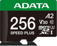 Карта памяти ADATA microSDXC UHS-I U3 A-Data Speed Plus 256 ГБ, 180 МБ/с, Class 10, UD256GUI3V30A2SP-RA1, 1 шт., переходник SD