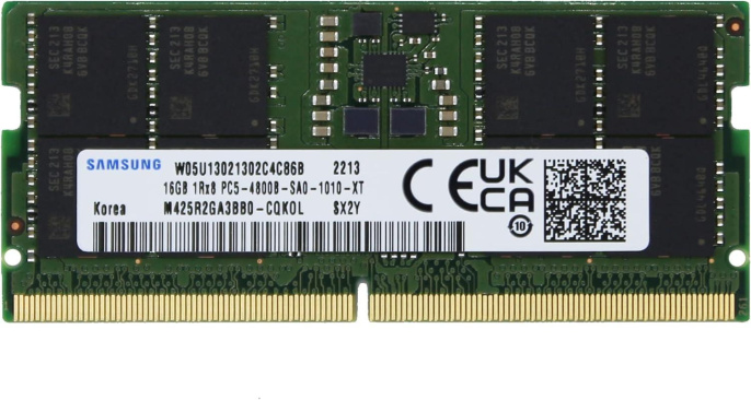 Оперативная память Samsung M425R2GA3BB0-CQK DDR5 - 1x 16ГБ 4800МГц, для ноутбуков SO-DIMM , OEM