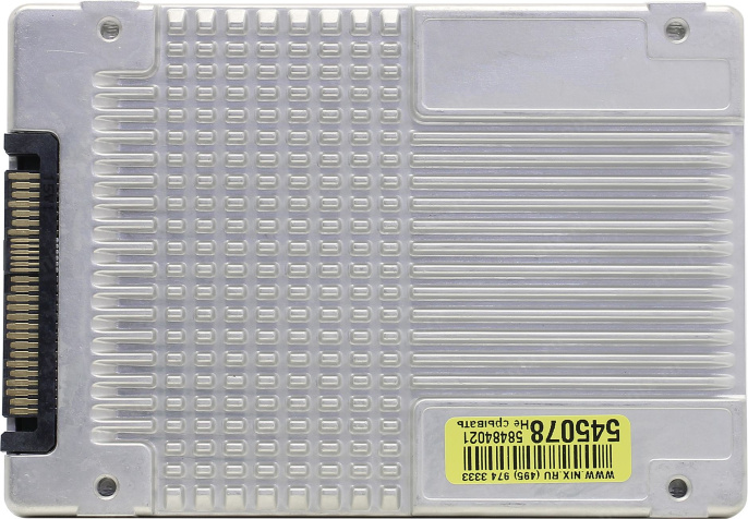 Накопитель SSD 2.5", U.2 Intel DC P4510 1TB SSDPE2KX010T807 PCI Express 3.0 x4 NVMe 1.3 3D TLC NAND, 2850/1100 MBps, 469000/72000 IOps
