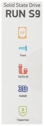 SSD накопитель Digma Run S9 DGSR2256GS93T 256ГБ, 2.5", SATA III, SATA, rtl