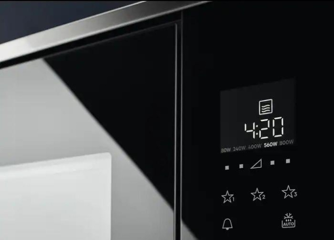 Микроволновая печь Electrolux LMS2203EMX (встраиваемое исполнение, микроволны (соло), объем 20 л, выходная мощность микроволн 700 Вт, управление сенсорное, автоприготовление, авторазмораживание, цвет нержавеющая сталь/черный)