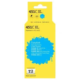 Картридж T2 (CLI-451C XL/CLI 451C/451C/451) для Canon PIXMA iP7240, MG5440, 6340, MX924, голубой, с чипом IC-CCLI-451C