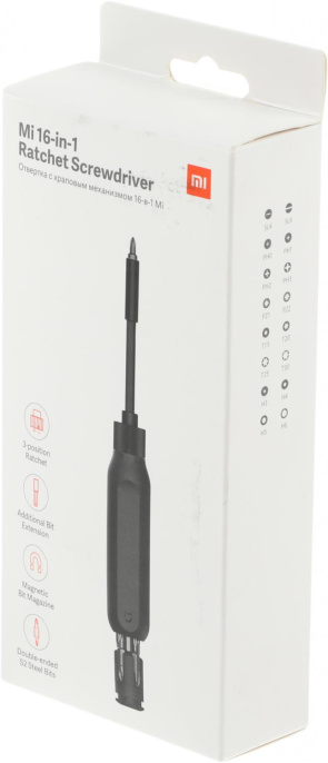 Отвертка с насадками Xiaomi Mi 16-in-1 Ratchet Screwdriver, 16 предметов, в жестком кейсе [bhr4779gl]
