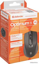Мышь проводная DEFENDER Optimum Оптимальный MB-270 черный USB, 1000dpi, 3but 52270