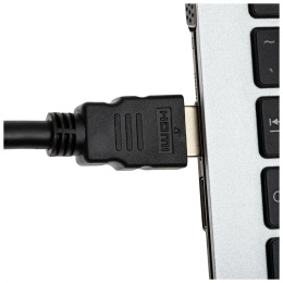 Кабель аудио-видео Cactus CS-HDMI.1.4-1,  HDMI (m) -  HDMI (m),  ver 1.4,  1м, GOLD,  черный