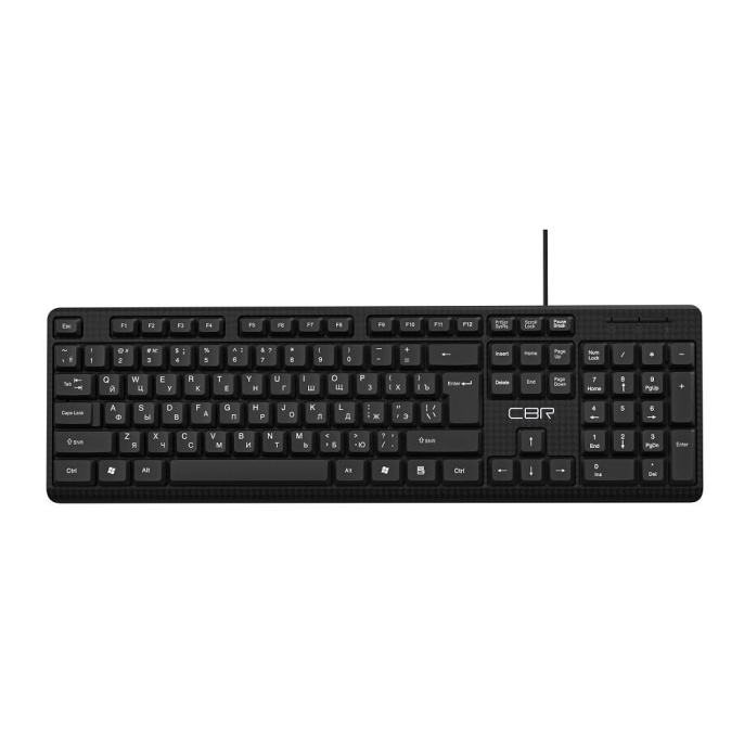 CBR KB 111 Carbon USB, Клавиатура 104 кл., офисн., 1,5 м, поверхность под карбон