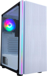 Корпус ATX Formula CL-3302W RGB, Midi-Tower, без БП,  белый