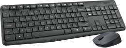 Комплект клавиатура+мышь Logitech MK235, USB, беспроводной, с гравировкой, серый [920-007949]