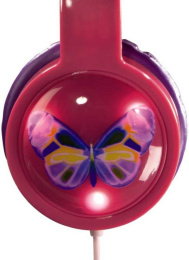 Наушники мониторные Hama Blink`n Kids 1.2м розовый проводные оголовье 00135664