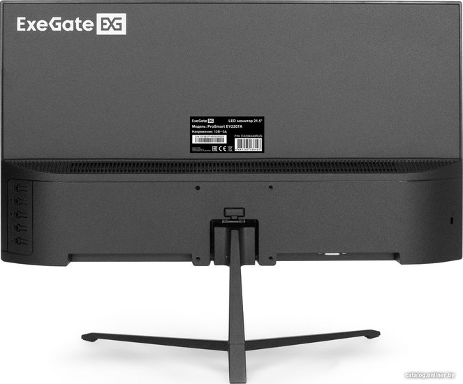 Монитор ExeGate ProSmart EV2207A EX294343RUS (21.5" VA LED Grade A+, FHD, 1920x1080@75Гц, 16:9, 280cd/m2, 3000:1, 178°/178°, 5ms, Speakers, D-Sub, HDMI, audio-in, FreeSync, Flicker-free, Low Blue Light, кабель HDMI 1.5м, VESA, регулировка наклона