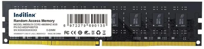 Модуль памяти DIMM 8GB DDR5-4800 INDILINX IND-ID5P48SP08X
