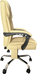 Кресло Cactus CS-CHR-OC04M-WT с вибромассажем, экокожа, до 120кг, слоновая кость