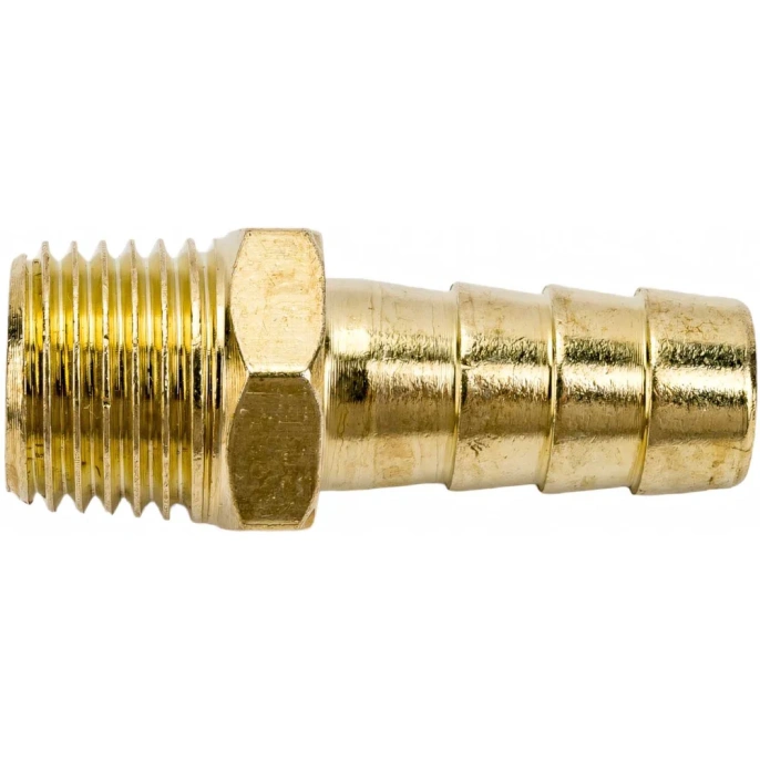 Соединение наружная резьба 1/4" - елочка 10 мм, латунь ECO AB-MT14/E10