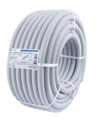 Cabeus FCPL-50-PVC-015-1-GY Труба ПВХ гибкая гофр. д.50мм, лёгкая с протяжкой, 15м, цвет серый