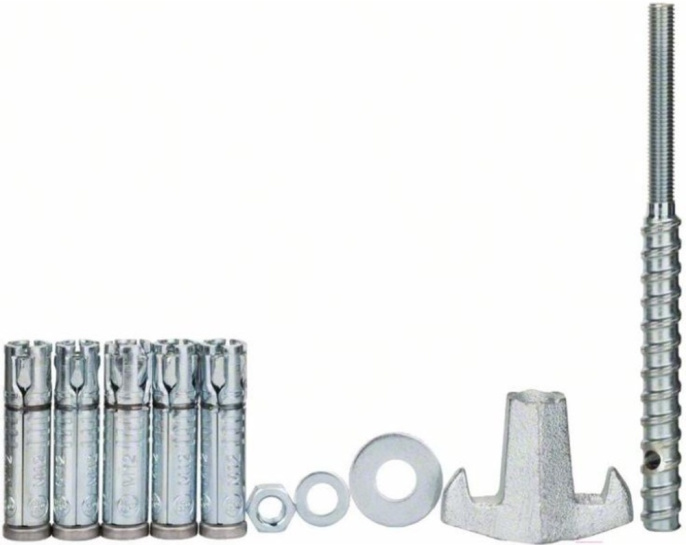 Комплект крепежных элементов для стойки Bosch S500A 6шт 2.607.000.745 5хдюбели анкера+кронштейн, для крепления в кирпичной кладке 20 мм