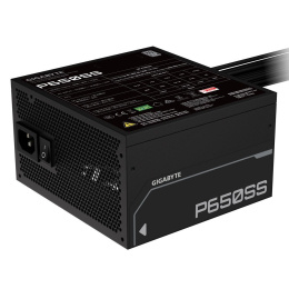 Блоки питания/ Power Supply Gigabyte GP-P650SS, 650W 80+ Silver ATX, 3.0, Non-modular, 1x24 20+4 pin, 2x4+4-pin CPU, 2xMolex, 2x6+2-pin PCIe, 5xSATA3, Active, 120x120mm, 150x140x86mm, APFC, black