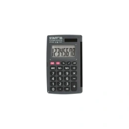 Карманный калькулятор STAFF STF-6248 104х63мм, 8 разрядов, двойное питание, 250284