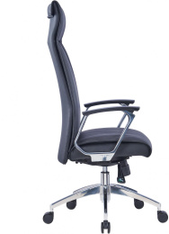 Кресло руководителя Cactus CS-LBK-BARSELONA, кожа, до 120кг, черный