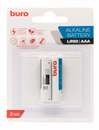 AAA Батарейка Buro Alkaline LR03,  2 шт.