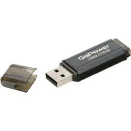 Флеш-накопитель GoPower HIT 16GB USB2.0 металл черный 00-00035946