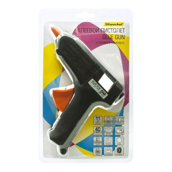 Клеевой пистолет Silwerhof GG040 40 Вт, стерж. 11 мм 1924960