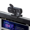 Веб-камера широкоугольная ExeGate Stream C940 Wide 2K AF T-Tripod (4Мп, 2560x1440, 30fps, H.264, автоматический фокус, защитная шторка, штатив Tripod Tele Ball в комплекте, широкоугольный 4-линзовый (стекло) объектив 89°, микрофон с шумоподавлением, униве