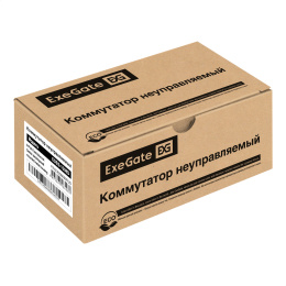 Коммутатор неуправляемый ExeGate EDES-1008D 8-портовый UTP 10/100Mbps, металлический корпус, с функцией энергосбережения EEE , настольный/настенный EX298690RUS