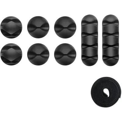 Набор клипс для крепления бытовых проводов ONKRON CM-1 Black (4603728441726)