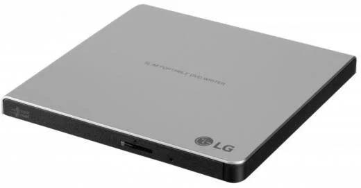 Оптический привод External DVD+/-RW LG GP57ES40.AHLE10B DVD Multi, внешний/внешний Slim, интерфейс USB-A, толщина 14 мм, цвет серебристый RTL