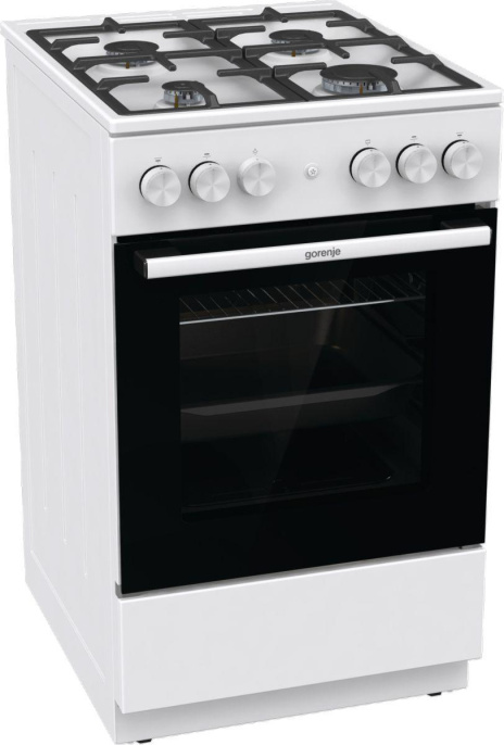 Плита Газовая Gorenje GG5A11WF белый без крышки реш.чугун