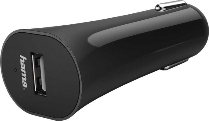Автомобильное зарядное устройство HAMA H-173756,  2xUSB-A,  5Вт, 1A, черный [00173756]