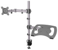 Кронштейн для монитора/ноутбука Cactus CS-VM-LH07-AL, до 27", до 8кг, настольный, поворот и наклон, серебряный
