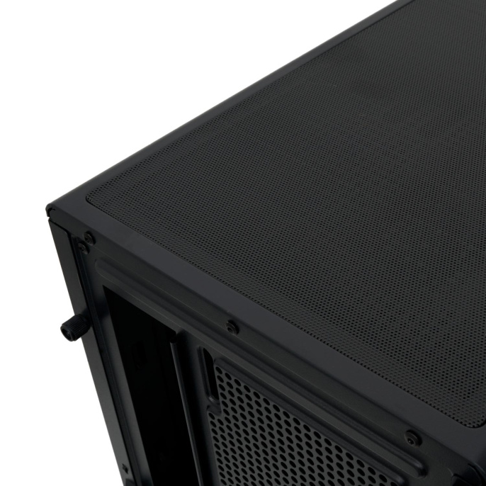Корпус без блока питания Case HSPD F510, Panoramic Mid Tower, Black, TG, 0.5 SPCC, no fans ATX, mATX, mITX 180/280/160mm 1x2.5", 1x3.5", 7xPCI 1xUSB-A 3.0, 1xUSB-A 1.0 356x218x467mm F510-TGBK