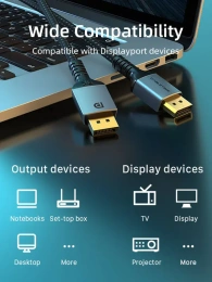 Кабель CABLETIME CD11L (CT-DP8K-AG2) 2 м, DP1.4 Displayport to Displayport 8K/60 Гц