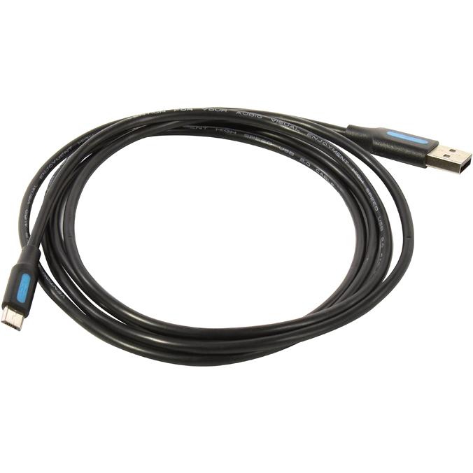 Кабель Vention USB 2.0 AM/micro B 5pin - 1.5м Черный COLBG