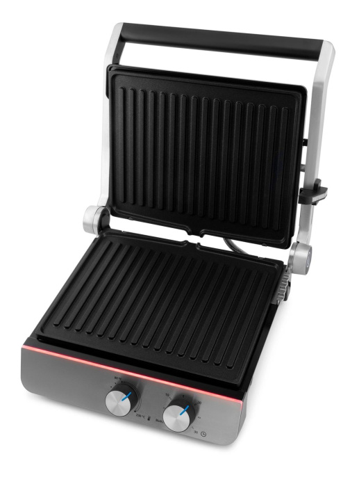 Электрогриль DOMFY Metal DSM-EG502, черный и серебристый