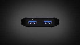 Переключатель электронный ATEN US4322-AT USB, 2 ПК 2 устройства, 2 2 USB A-тип, Female, со шнурами A-A 2х1.5м., USB 3.2 Gen1 