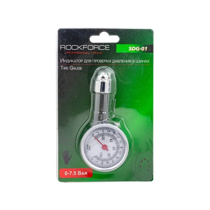 Индикатор для проверки давления в шинах Rockforce 0-7.5 bar RF-SDG-01(57068)