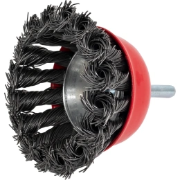 Кордщетка чашеобразная с хвостовиком Flex 207-203 (63 мм; d6; витая проволока) HAMMER 32443