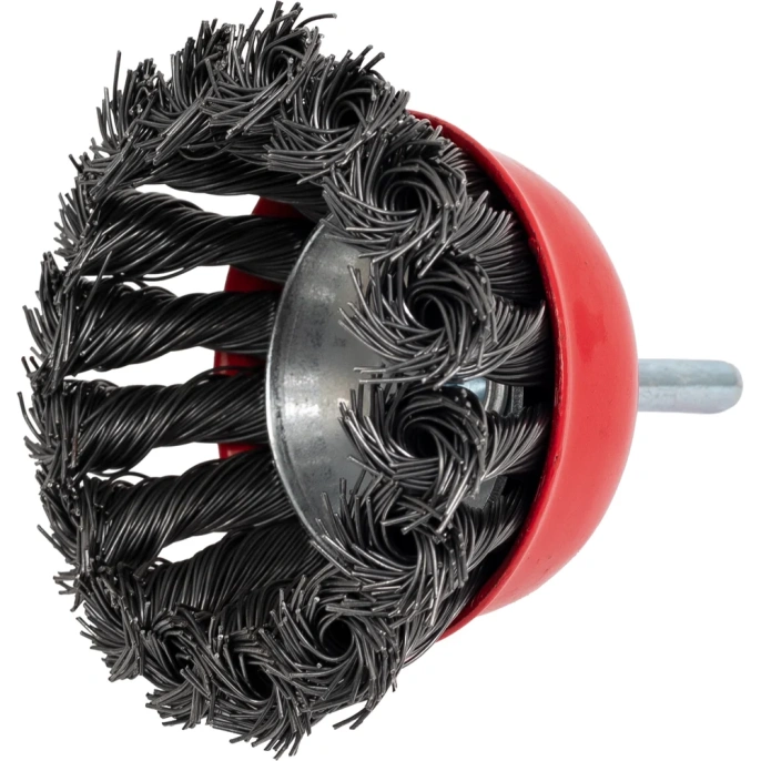 Кордщетка чашеобразная с хвостовиком Flex 207-203 (63 мм; d6; витая проволока) HAMMER 32443