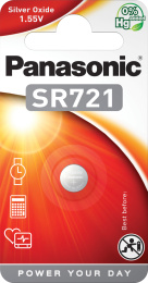 Батарейка Panasonic SR721 EL BL1 (SR-721EL/1B) (часовая, напряжение: 1.55 В, химический состав: оксид-серебро)