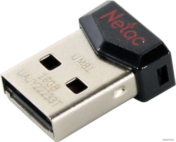 Флеш Диск Netac 16GB UM81 NT03UM81N-016G-20BK USB2.0 черный