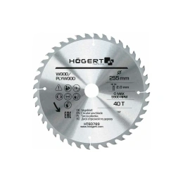 Диск пильный по дереву 255x30 мм, 40Т, mn65 HOEGERT TECHNIK HT6D789