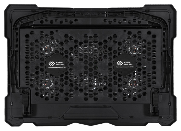 Подставка для ноутбука Digma D-NCP180-5, 18", 415х295х25 мм, 2хUSB, вентиляторы 5 х 79/150 мм, 850г, черный