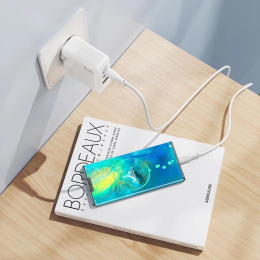 Сетевое зар./устр. Hoco C115A Header PD65W three-port 2C1A charger EU 65W 3.25A+3A+2A+1.5A PD+QC универсальное белый 98312