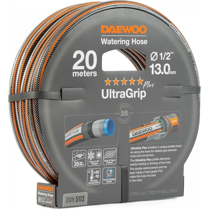 Шланг DAEWOO UltraGrip Plus, 1/2", 13 мм, 20 м DWH 5113