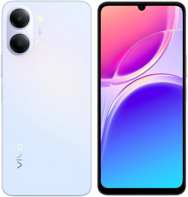 Смартфон Vivo Y05 4GB/128GB Черный V2556 6.74" 1600x720 px 120 Hz, на базе Android 16, 4GB RAM, 128GB ROM, rear: 8 MP Camera, f/2.0, Front